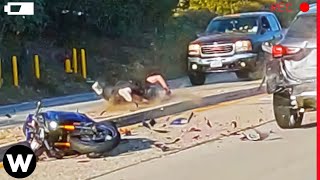 30 Incredible Road Moments Of Motorcycle Crash Filmed Seconds Before Disaster [upl. by Rogozen]