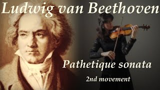 Beethovens PATHETIQUE SONATA 2nd movement  Violin amp Piano [upl. by Freemon662]