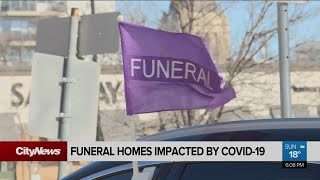 Funeral homes impacted by coronavirus [upl. by Airekat]