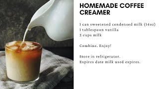 Homemade Coffee Creamer [upl. by Audy]