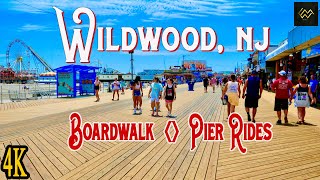 Wildwood New Jersey Boardwalk and Moreys Piers 2022 [upl. by Nino]