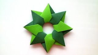 Robin Star of 8 details by Maria Sinayskaya  Origami Tutorial [upl. by Monjan757]