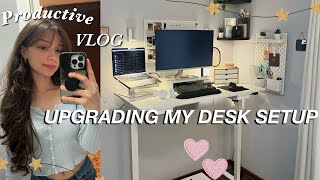 Cute and Cozy Desk Makeover VLOG 🖥️✨ [upl. by Ayit]