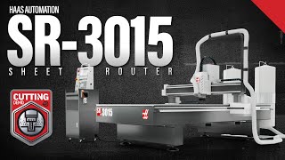 Haas New SR3015 Sheet Router Cutting Plastic  Haas Automation Inc [upl. by Bazil437]