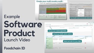 Software Product Launch Video Example  Foodchain ID Suplement Compliance [upl. by Nnylassej]