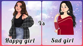 Happy girl ☺️❤️ vs sad girl 😭😭 happy girl dress 👗 vs sad girl dress 👗😂 choose and comment 👍🏻😅🔥🔥 [upl. by Notsniw189]