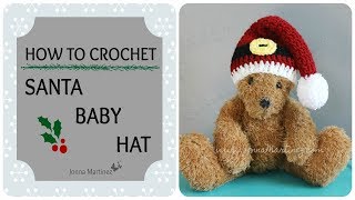 How To Crochet A Santa Baby Hat [upl. by Yattirb]