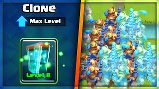 UNLOCKING NEW MAX LEVEL quotCLONE SPELLquot amp quotELECTRO WIZARDquot LEAKED in Clash Royale [upl. by Karlie]