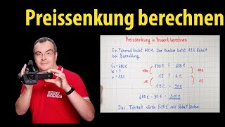 prozentuale Preissenkung berechnen langer und kurzer Weg  Lehrerschmidt [upl. by Perusse179]