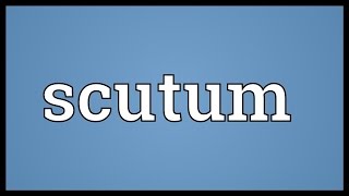 Scutum Meaning [upl. by Sirk409]