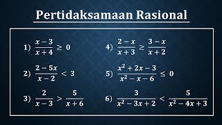 LENGKAP Cara mudah pertidaksamaan rasional atau pertidaksamaan pecahan [upl. by Seleta24]