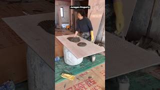 Tile Installation 4 construction trending trendingshorts fyp fypshort short [upl. by Ahsemrac]