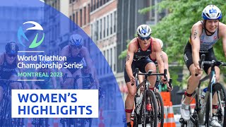 2023 World Triathlon Championship Series Montreal Elite Womens Highlights [upl. by Odradlig]