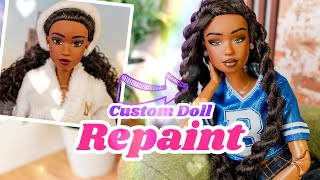 Let’s Repaint A Doll Using Acrylic Paint  Custom Fashion Doll [upl. by Eanom171]