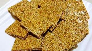 તલખાંડની ચીક્કી બનાવવાની રીત  Til Chikki Recipe with Sugar [upl. by Suisyola433]