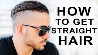 HOW TO GET STRAIGHT HAIR  MENS HAIR STYLES  ALEX COSTA [upl. by Ziegler]