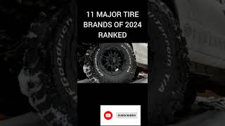 11 MAJOR TIRE BRANDS OF 2024 RANKED  best tyres  best tires to buy  Michelin shorts [upl. by Solenne]