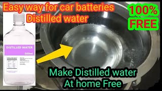 homemade distilled water  how to make distilled water at home  make distilled water for batteries [upl. by Ronald]