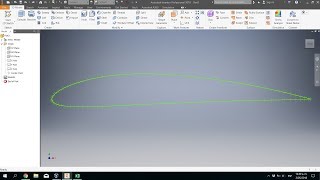 Autodesk Inventor  Import points from Excel  NACA 4412 [upl. by Cargian]