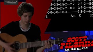 Ramona from Scott Pilgrim vs the World Acoustic Guitar Tab [upl. by Cahn]