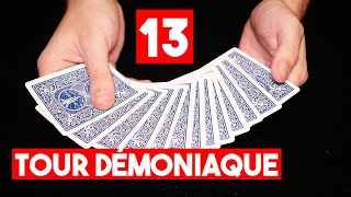 TOUR DE MAGIE DÉMONIAQUE FACILE AVEC 13 CARTES [upl. by Berkshire690]