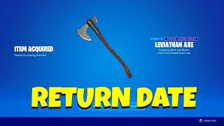 LEVIATHAN AXE RETURN RELEASE DATE in Fortnite Item Shop Leviathan Axe Coming Back 2023 [upl. by Brynna]