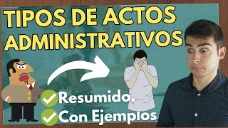 🏴󠁴󠁴󠁰󠁯󠁳󠁿Tipos de Actos Administrativos Ley 392015 ¿Qué es 【Explicados con EJEMPLOS】 [upl. by Sivrup]