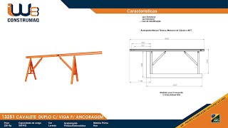 CAVALETE DUPLO C VIGA P ANCORAGEM [upl. by Keiko196]