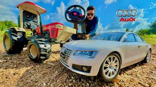 RC Swaraj 855 Tractor Vs RC Audi A7 Car  Chatpat toy TV [upl. by Ordnasela94]