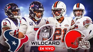 BROWNS TEXANS EN VIVO  NFL PLAYOFFS EN VIVO [upl. by Zzahc317]