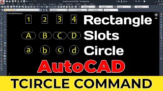 TCIRCLE Command in AutoCAD  Enclose Text With Circle Slots Rectangles in Autocad  CAD CAREER [upl. by Isidora]