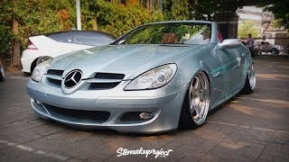 Modifikasi Bagged Mercedes Benz SLK With Velg SSR SP1 [upl. by Eey]