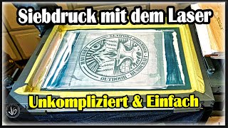 SIEBDRUCK  Einfach und OHNE Belichten  Xtool Siebdruck Vorrichtung [upl. by Asin]