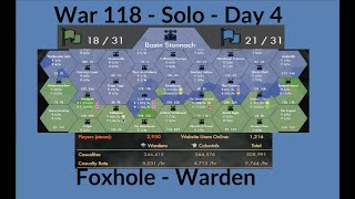 Foxhole  War 118  Solo  Day 4 foxhole MMO Stream [upl. by Costanza609]