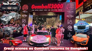 Crazy scenes as Gumball 3000 finally returns to Bangkok 120 Supercars Pagani Koenigsegg amp more [upl. by Trevah927]