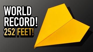 New WORLD RECORD Paper Airplane How to Make the BEST Paper Airplane for Distance [upl. by Yadnil]