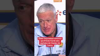 Didier Deschamps annonce que N’Golo Kanté sera capitaine de l’équipe de France [upl. by Jedidiah]