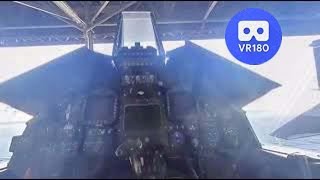 Lockheed F117 Nighthawk VR180 cockpit view Castle Air Museum [upl. by Yecaw]