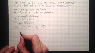 Matematikk 1T Rasjonale funksjoner Del 2 [upl. by Merkley521]