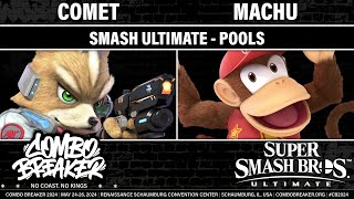 COMBO BREAKER 2024 POOLS  comet Fox vs Machu Diddy Kong  Smash Ultimate [upl. by Kerby]