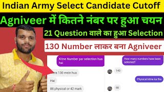 Indian Army Cutoff 2024  130 Number Walo ka Hua Agniveer Me Selection Agniveer Bharti Cutoff 2024 [upl. by Mariam]