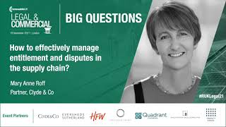 RUKLegal21 Big Questions with Mary Anne Roff Partner at Clyde amp Co [upl. by Viscardi]