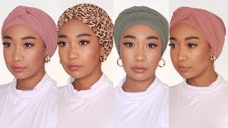 4 Easy Turban  Headwrap Tutorial NO PINS  Shes Mishka  South African Youtuber [upl. by Norrahc]