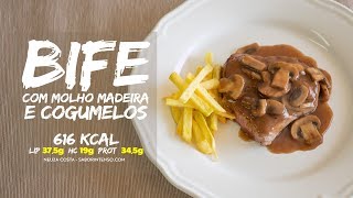 Bife com Molho Madeira e Cogumelos [upl. by Arahs]