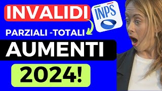 ⚠️PENSIONI DI INVALIDITÀ PARZIALI E TOTALI👉 DI QUANTO AUMENTERANNO NEL 2024 [upl. by Streetman]