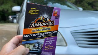 ArmorAll Ultra Shine Headlight Restoration Wipes Test [upl. by Isabeau]