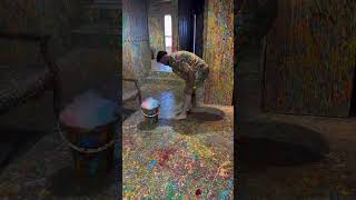 he tried to clean hard paint shortsvideo [upl. by Attiuqehs]