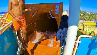 Super Fun Body Slide at Stella Waterpark Crete [upl. by Tillie]