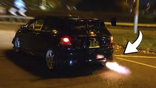 EP3 Flames Leaving a Car Meet  Modified Cars Leaving a Car Meet RC Meets [upl. by Danie]