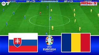 SLOVAKIA vs ROMANIA  UEFA EURO 2024  Group Stage  Full Match  FC 24 Gameplay [upl. by Renita543]